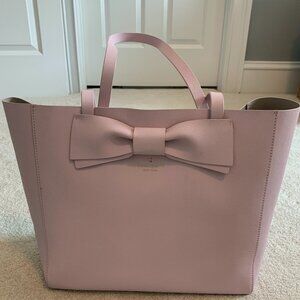Kate Spade Bow Tote Pink Leather Bag Size OS